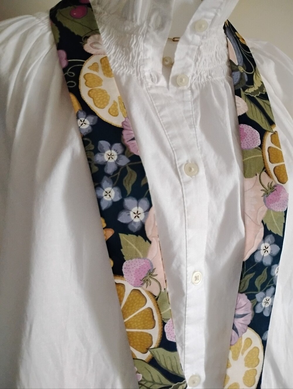 Liberty Art Fabric Tana Lawn Super Skinny Scarf Jillie Colorful Botanical Floral - Picture 7 of 10